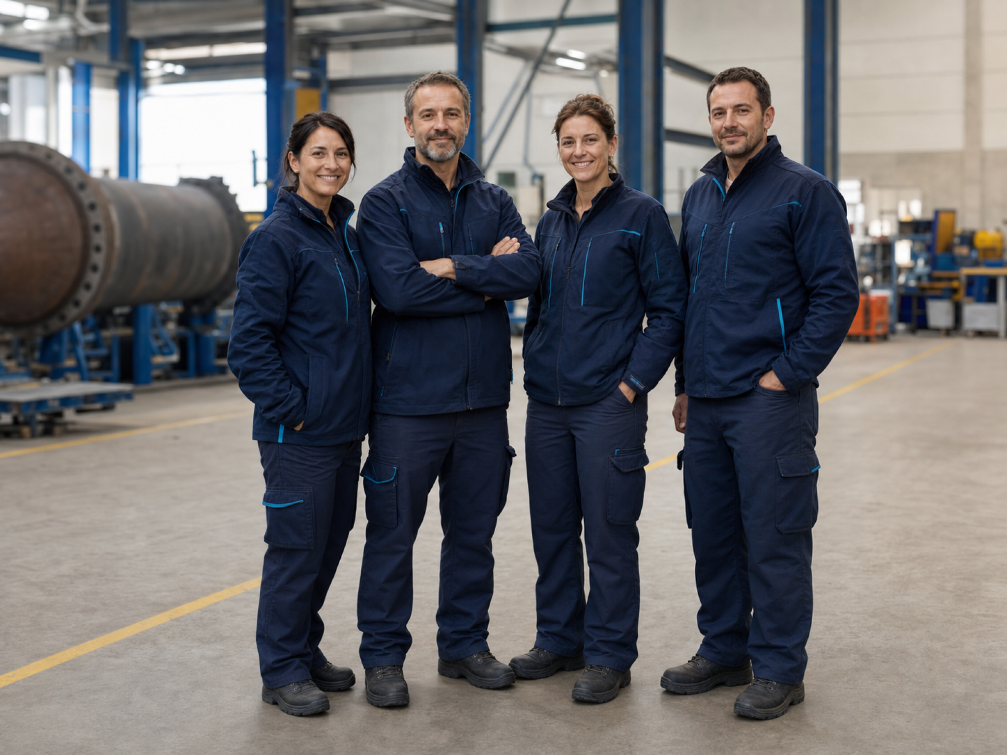 Équipe provisoire de quatre collaborateurs LSF Inspection & Services